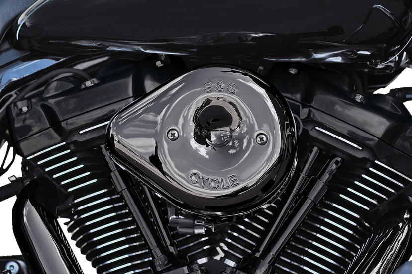 S&S CYCLE 1014-0370 Stealth Teardrop Air Cleaner Cover - M8 - Lava Chrome — image 1 of 2