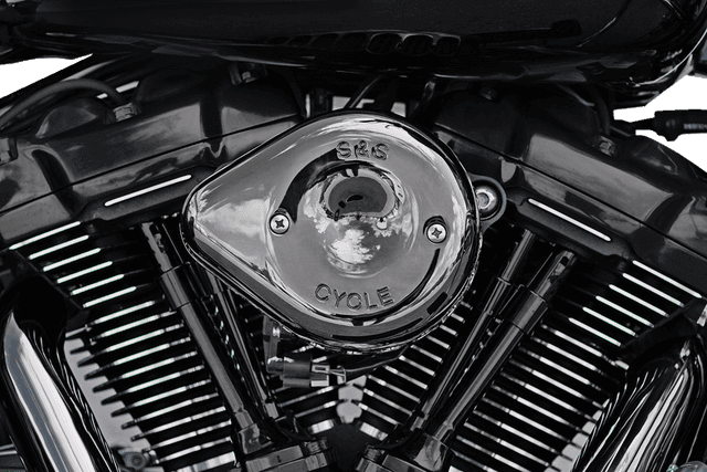 S&S CYCLE 1014-0371 Stealth Mini Teardrop Air Cleaner Cover - M8 - Lava Chrome