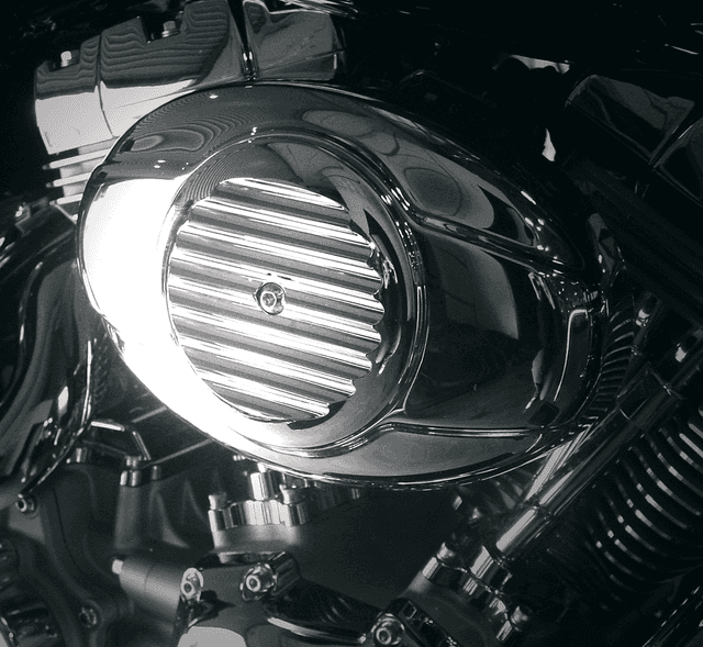 JOKER MACHINE 1015-0110 Billet Air Cleaner Insert - Finned - Chrome — image 2 of 2