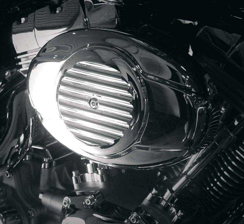 JOKER MACHINE 1015-0110 Billet Air Cleaner Insert - Finned - Chrome — image 2 of 2