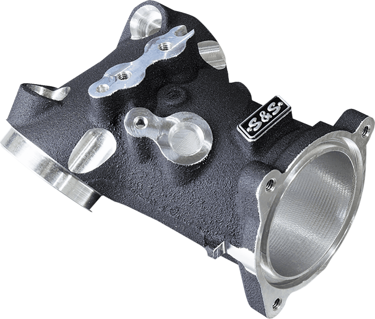 S&S CYCLE 1050-0472 CNC-Ported 55 mm Intake Manifold - M8 - 55 mm - Black