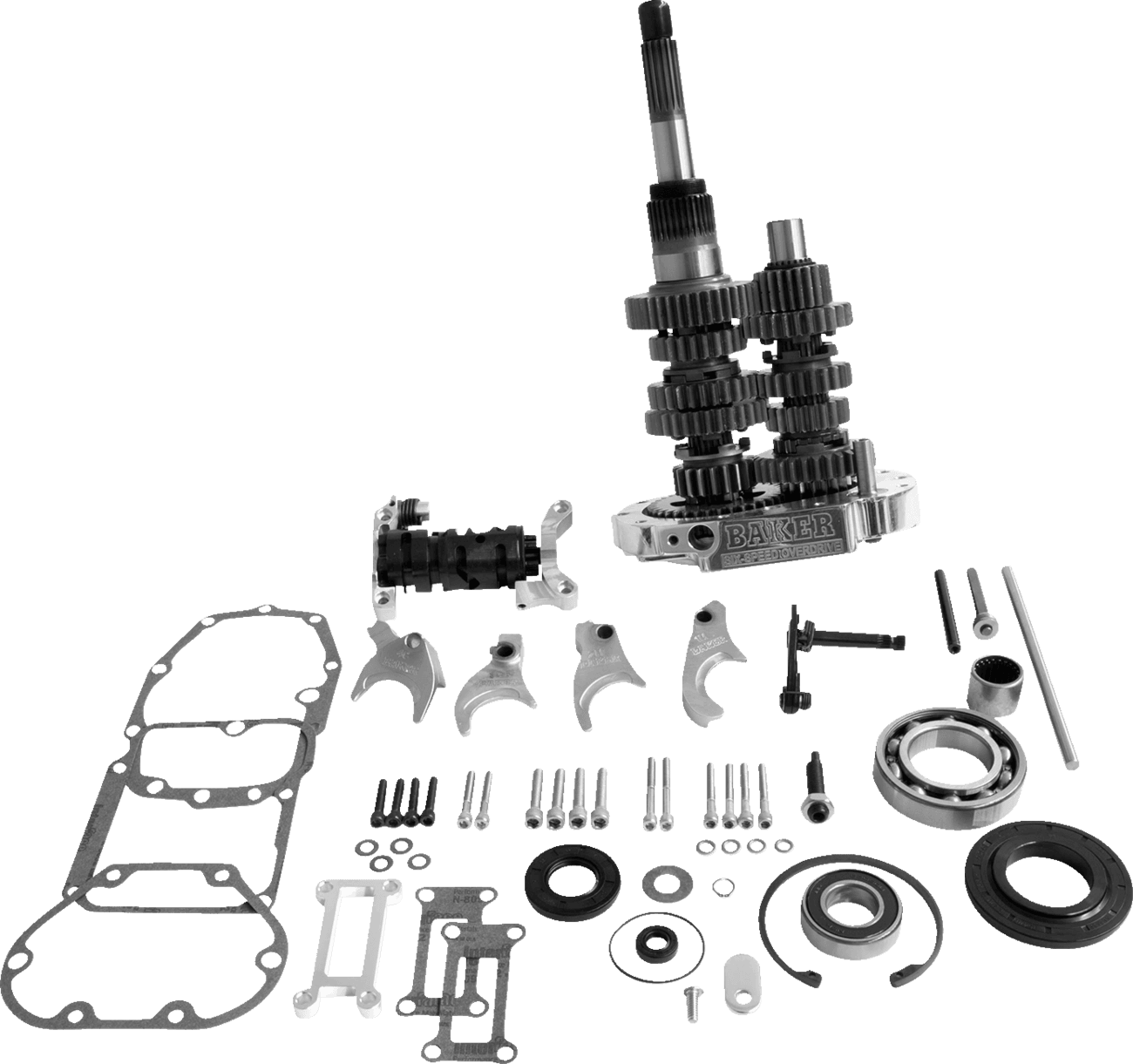 BAKER DRIVETRAIN 1103-0041 Gear Set - Overdrive/6-Speed - Polished - '01 Touring