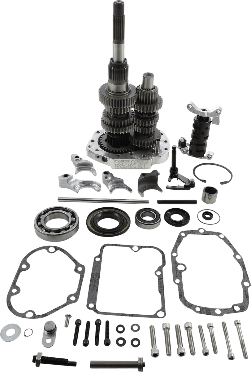 BAKER DRIVETRAIN 1103-0045 Gear Set - Overdrive/6-Speed - Polished - '90-'97 Harley-Davidson