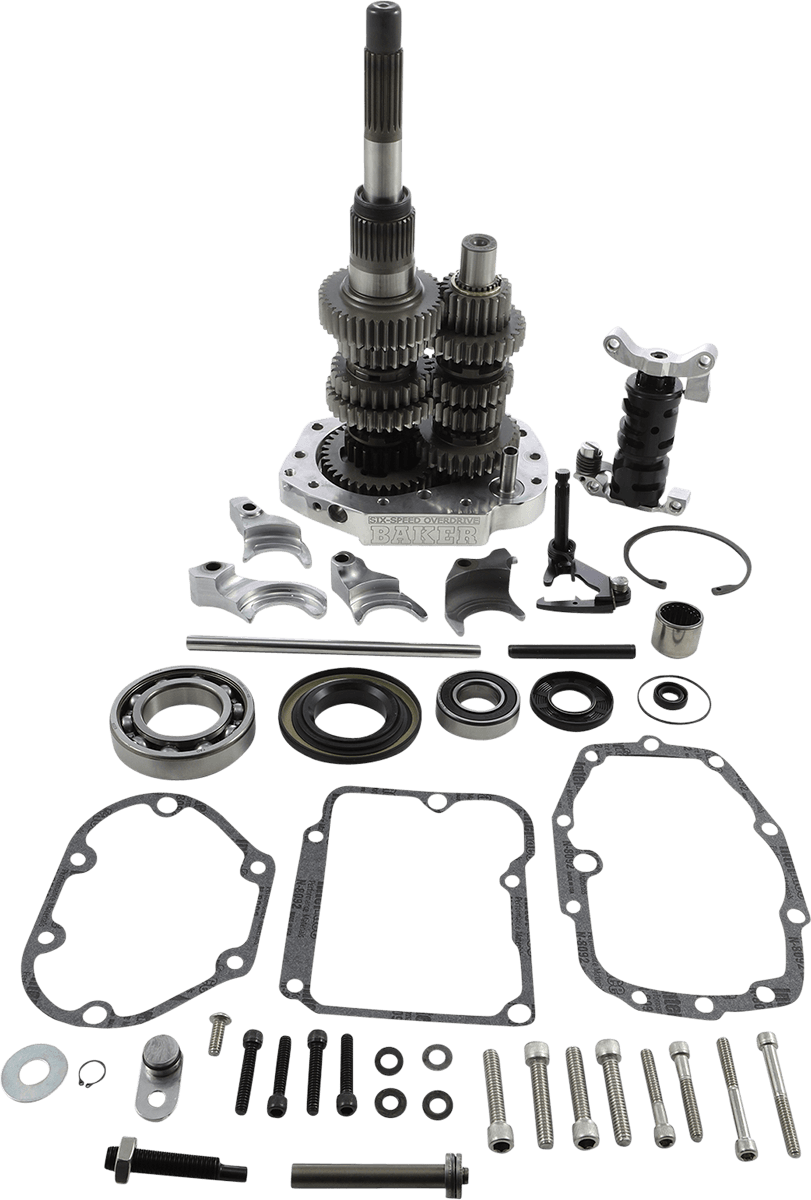 BAKER DRIVETRAIN 1103-0045 Gear Set - Overdrive/6-Speed - Polished - '90-'97 Harley-Davidson