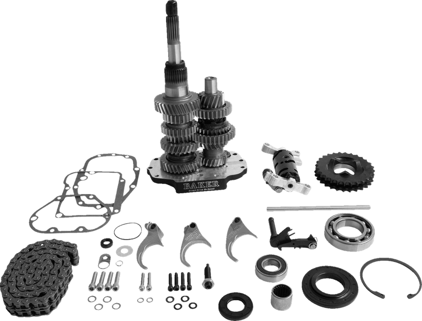BAKER DRIVETRAIN 1103-0056 Direct Drive Gear Set - 6-Speed - Black - '98-'00 Touring/FXR