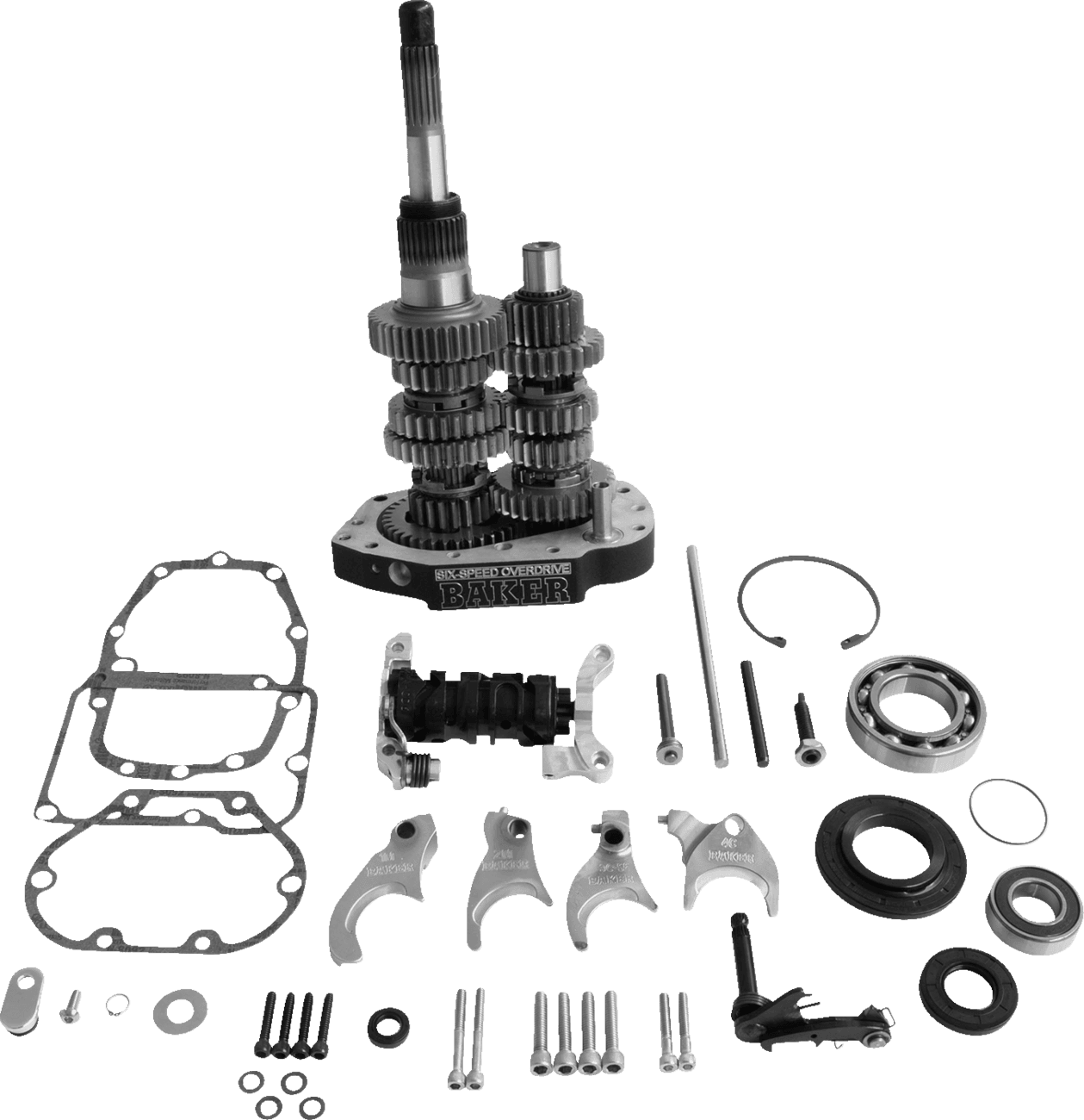 BAKER DRIVETRAIN 1103-0058 Gear Set - Overdrive/6-Speed - Black - '00-'06 Harley-Davidson