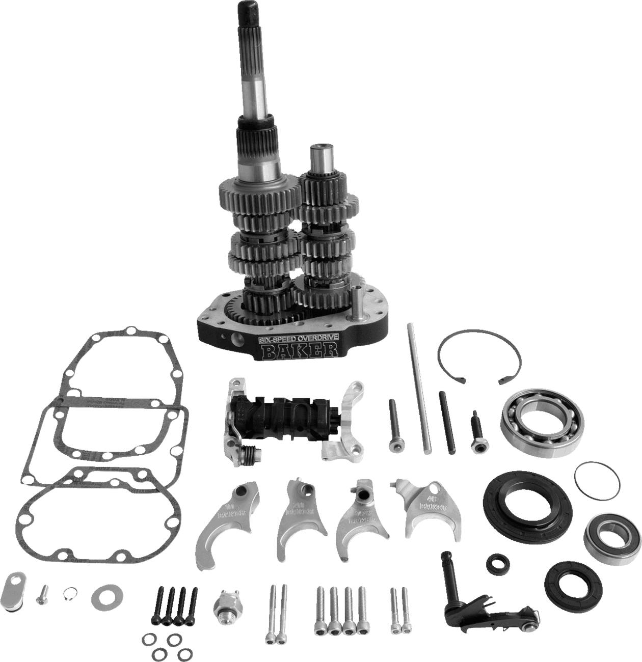 BAKER DRIVETRAIN 1103-0059 Gear Set - Overdrive/6-Speed - Black - Softail/Dyna/FXR