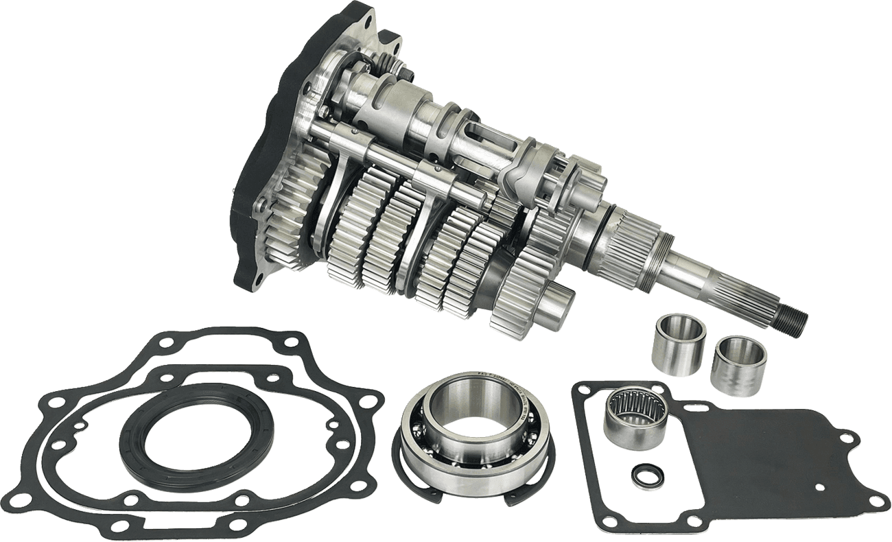 JIMS 1103-0064 Fat 6 Super Gear Kit - Black - '06-'17 Harley-Davidson