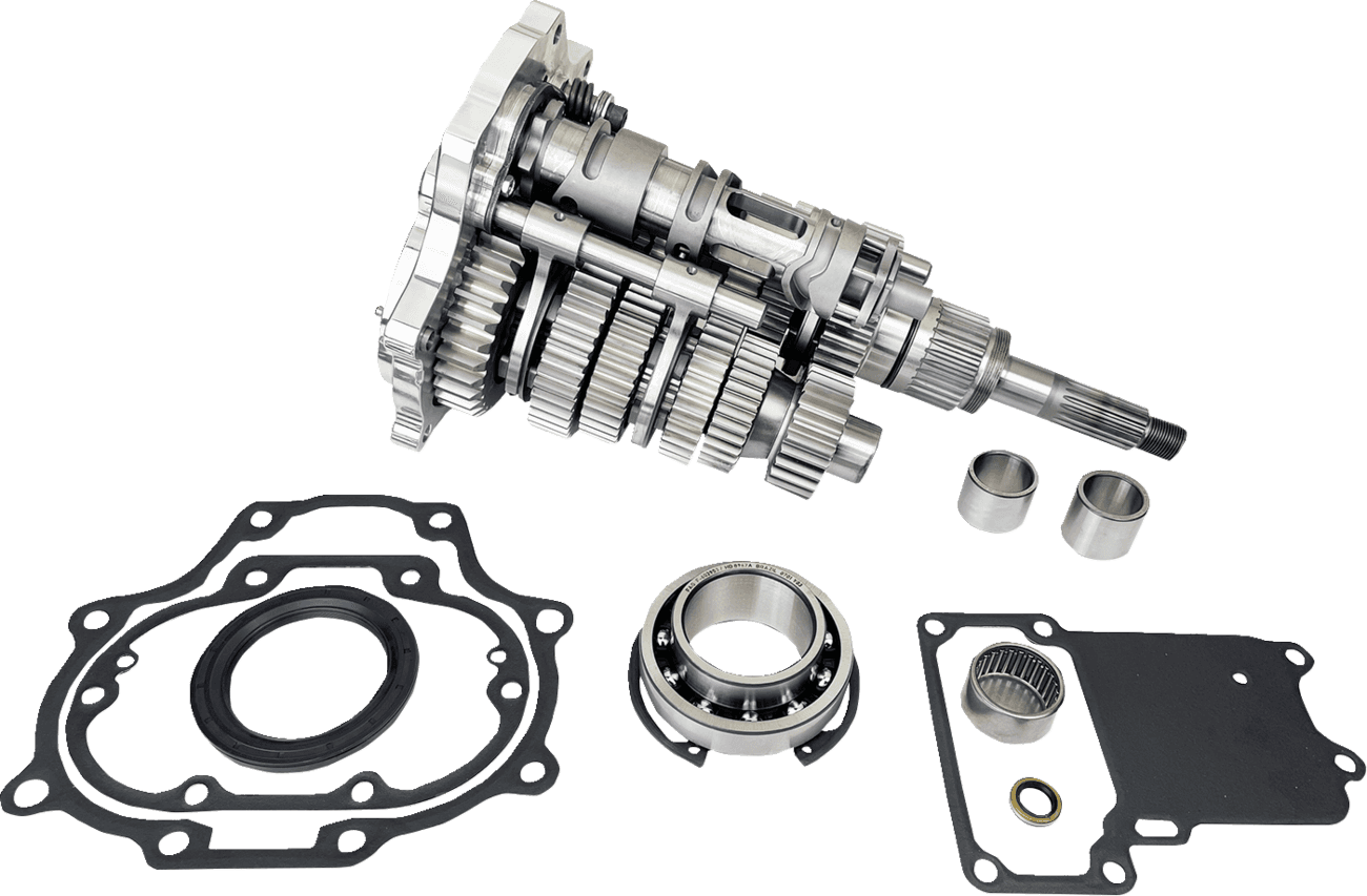 JIMS 1103-0065 Fat 6 Super Gear Kit - Polished - '06-'17 Harley-Davidson