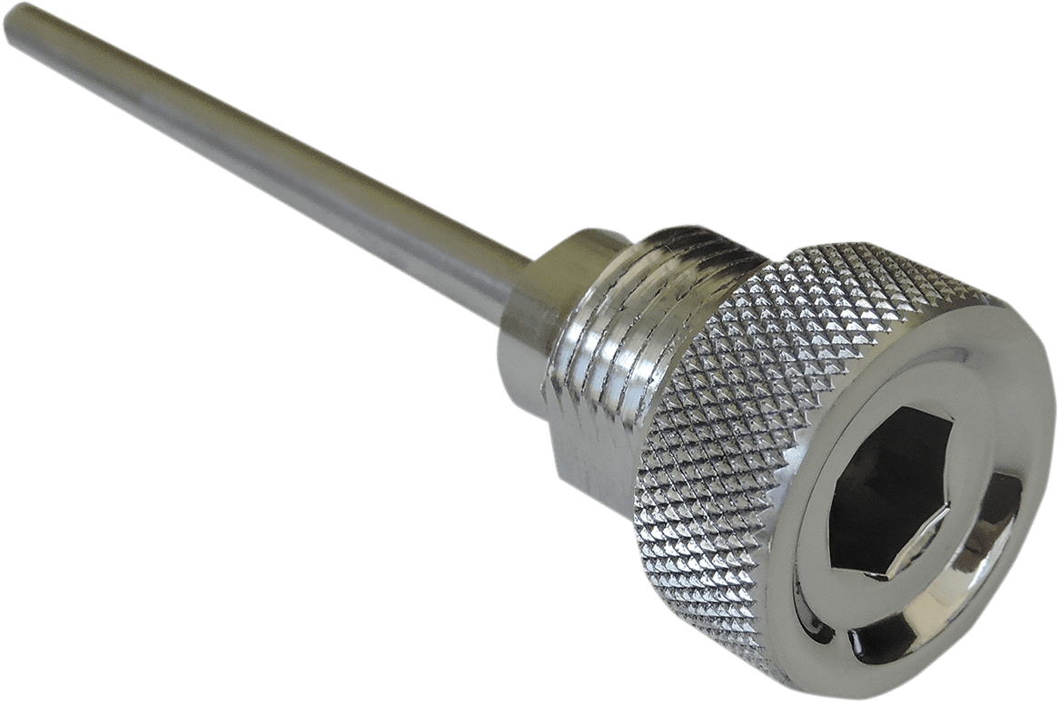 ACCUTRONIX 1105-0215 Transmission Dipstick - Knurled - Chrome - Big Twin