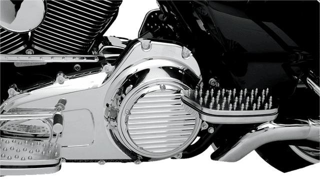 JOKER MACHINE 1107-0113 Derby Cover - Finned - Chrome - 5 Hole — image 2 of 2