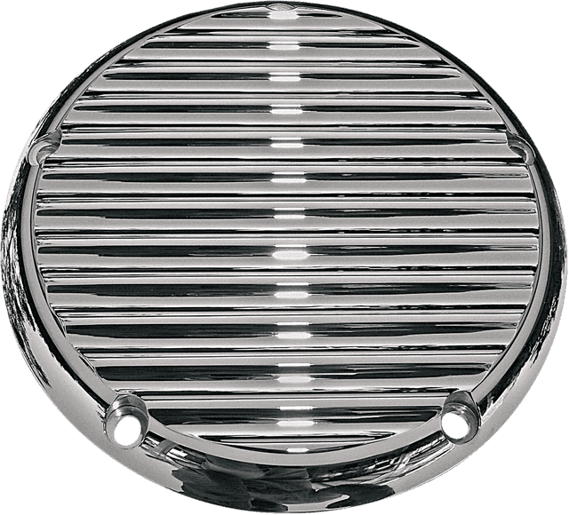 JOKER MACHINE 1107-0113 Derby Cover - Finned - Chrome - 5 Hole — image 1 of 2
