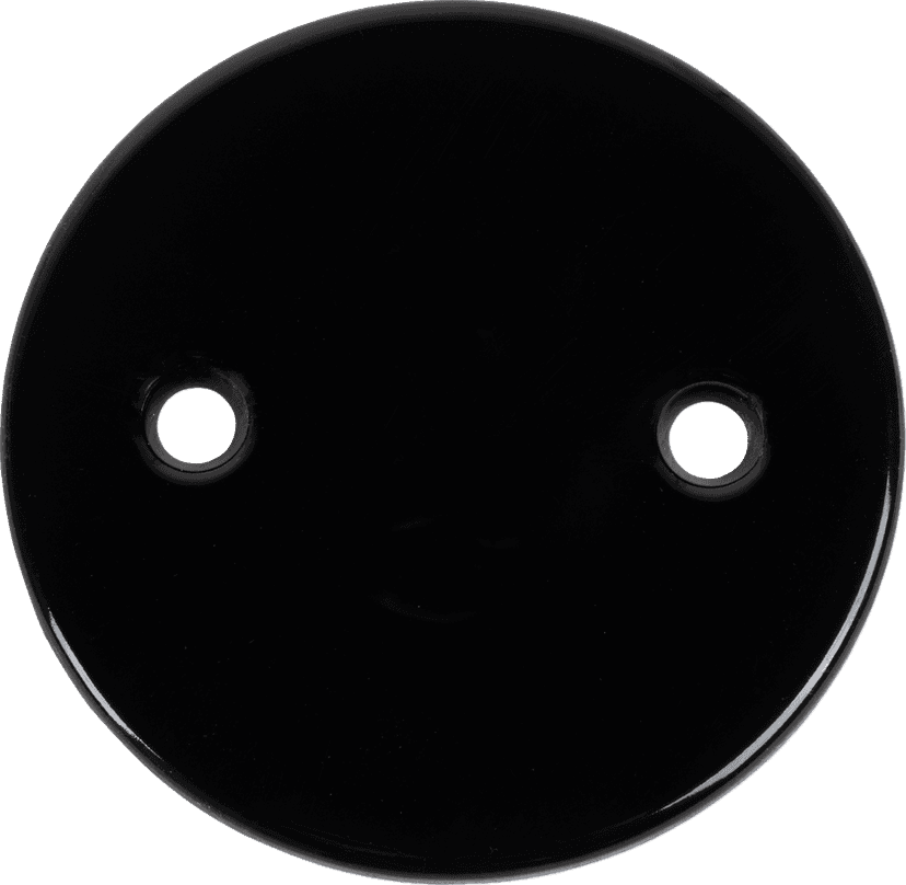 PAUGHCO 1107-0196 Inspection Cover - Dimpled - Black - '36-'64 Big Twin