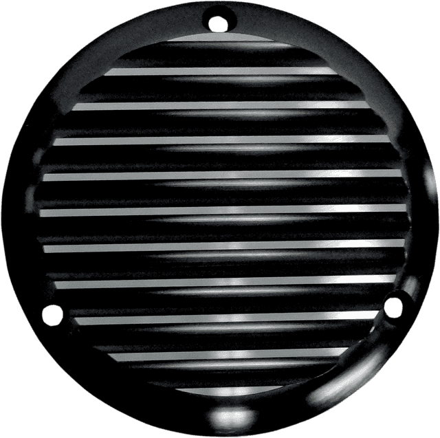 JOKER MACHINE 1107-0209 Derby Cover - Finned - Black - 3 Hole