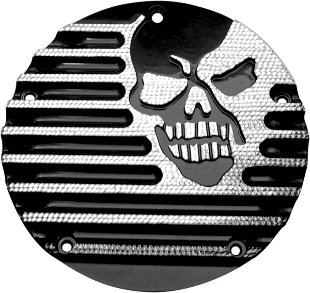 COVINGTONS 1107-0245 Derby Cover - Machine Head/Diamond Edge - Black - 5 Hole