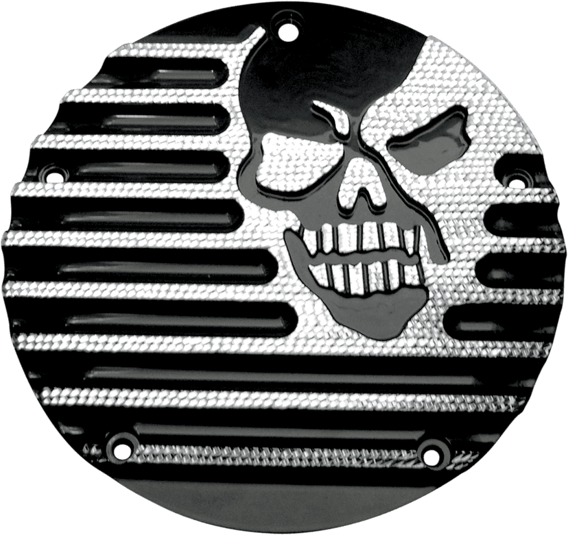 COVINGTONS 1107-0245 Derby Cover - Machine Head/Diamond Edge - Black - 5 Hole