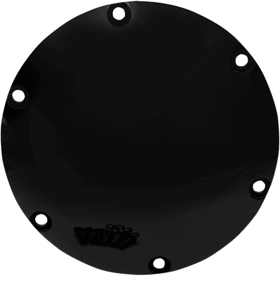 DRAG SPECIALTIES 1107-0287 Derby Cover - Gloss Black - 6 Hole - '04-'22 Sportster