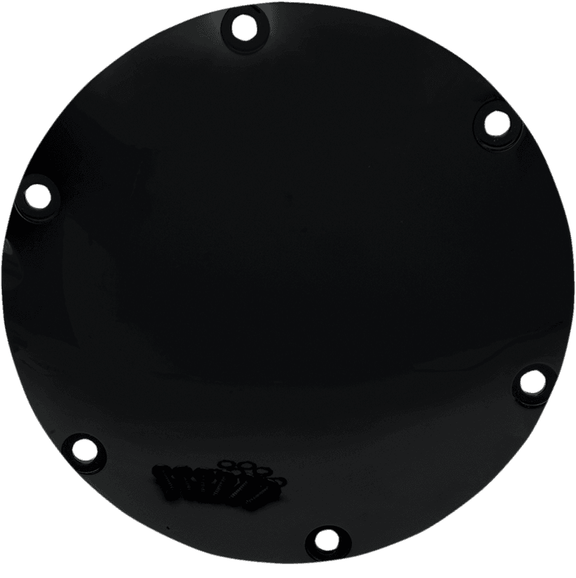 DRAG SPECIALTIES 1107-0287 Derby Cover - Gloss Black - 6 Hole - '04-'22 Sportster — image 1 of 2