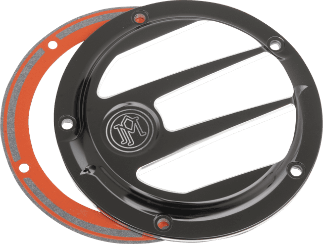 PERFORMANCE MACHINE (PM) 1107-0329 Derby Cover - Scallop - Black/Platinum Cut™ — image 1 of 2