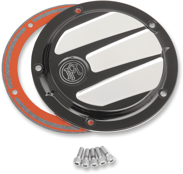 PERFORMANCE MACHINE (PM) 1107-0329 Derby Cover - Scallop - Black/Platinum Cut™ — image 2 of 2