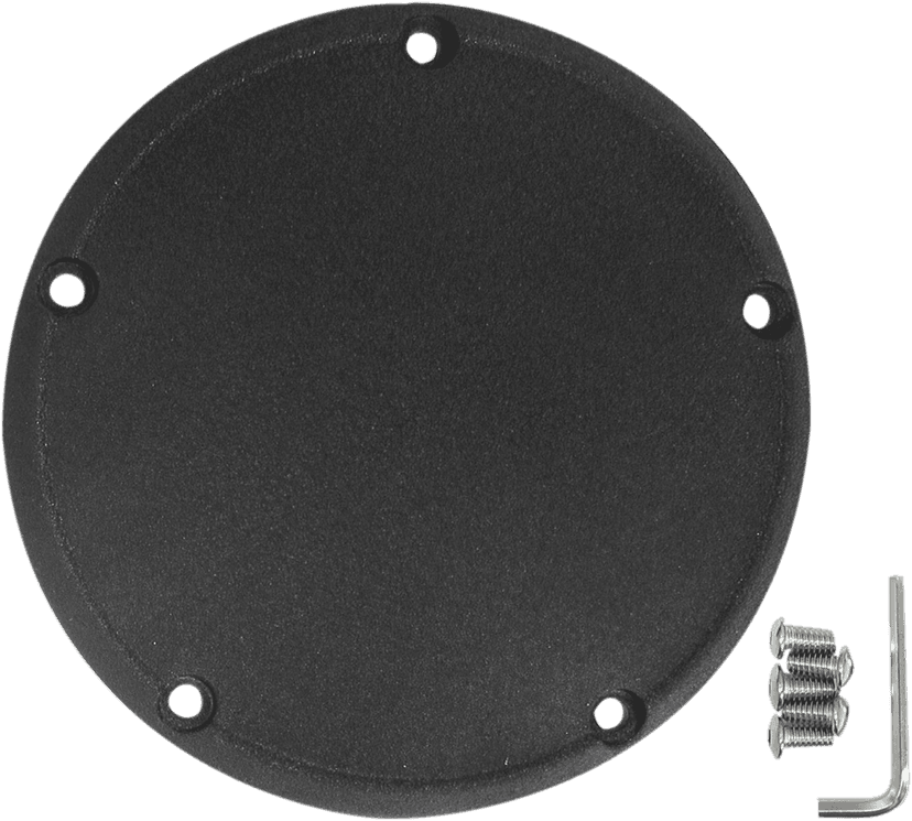 DRAG SPECIALTIES 1107-0362 Derby Cover - Wrinkle Black - 5 Hole - '99-'18 Big Twin — image 2 of 2