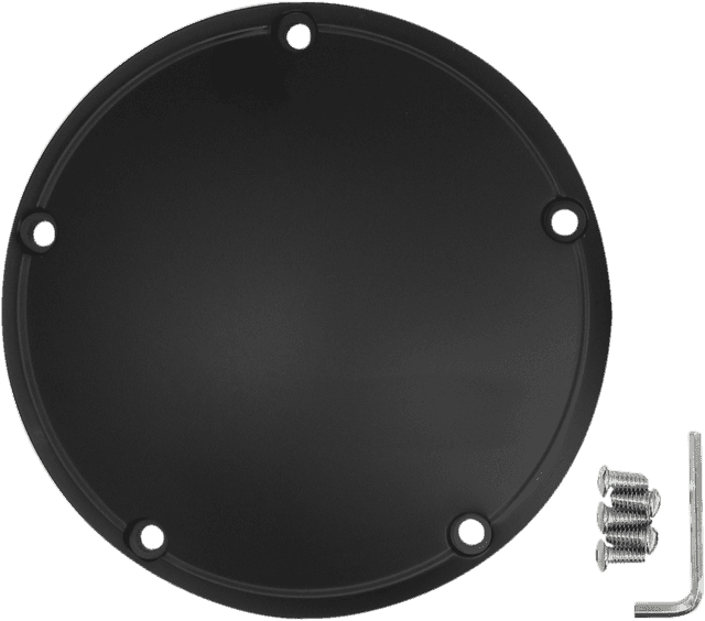 DRAG SPECIALTIES 1107-0363 Derby Cover - Satin Black - 5 Hole - '99-'18 Big Twin — image 2 of 2
