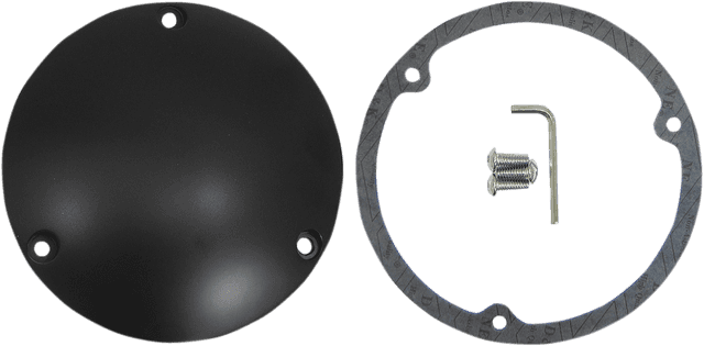 DRAG SPECIALTIES 1107-0365 Derby Cover - Matte Black - 3 Hole - '70-'98 Big Twin