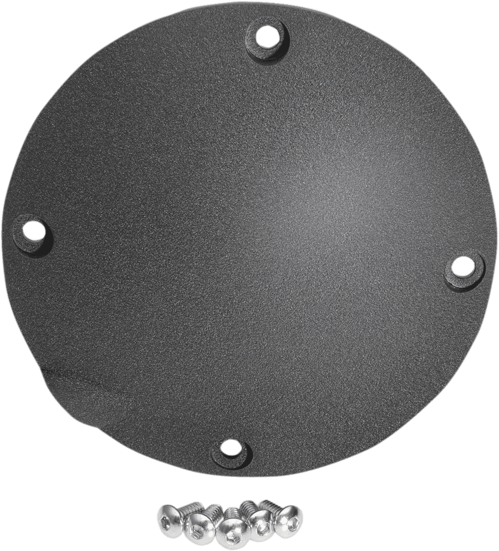 DRAG SPECIALTIES 1107-0366 Derby Cover - Wrinkle Black - 4 Hole - '94-'03 Sportster