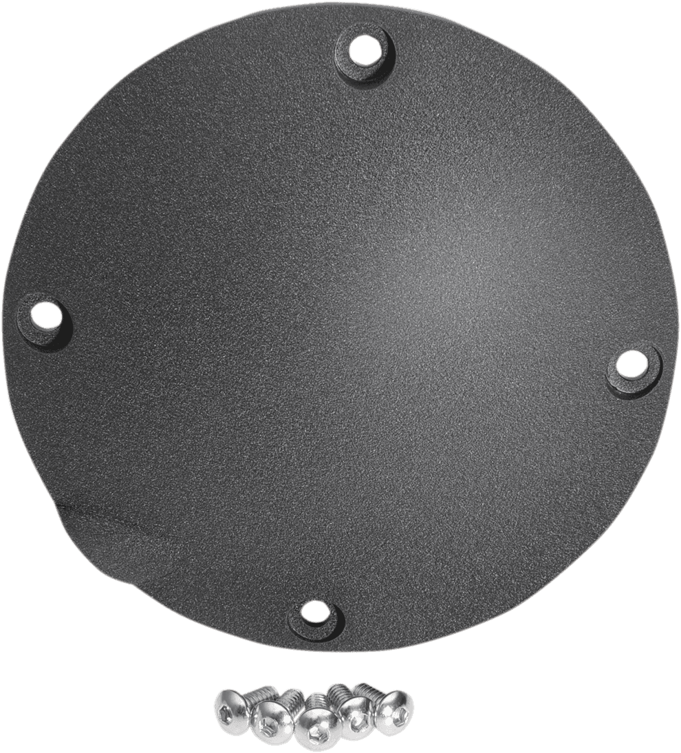 DRAG SPECIALTIES 1107-0366 Derby Cover - Wrinkle Black - 4 Hole - '94-'03 Sportster
