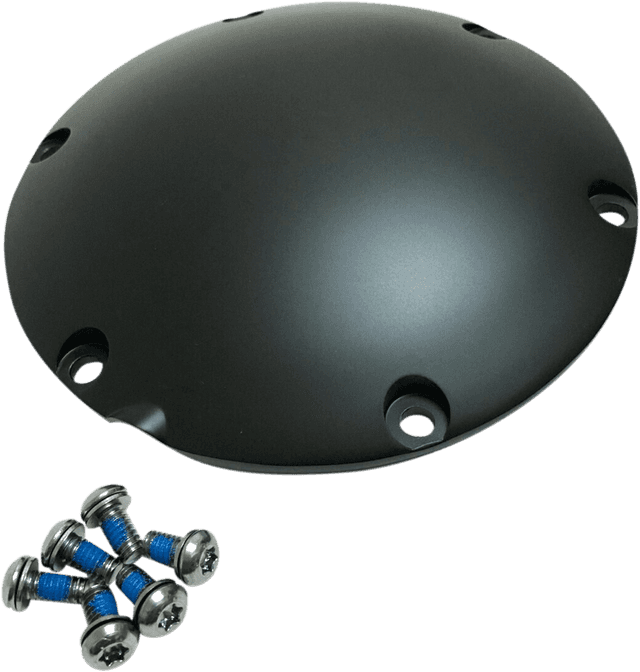 DRAG SPECIALTIES 1107-0440 Derby Cover - Satin Black - 6 Hole - '04-'22 Sportster — image 2 of 2