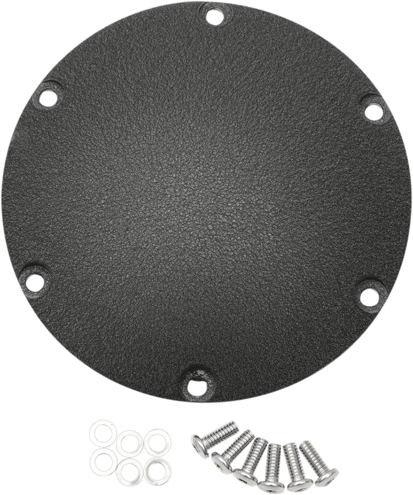 DRAG SPECIALTIES 1107-0441 Derby Cover - Wrinkle Black - 6 Hole - '04-'22 Sportster — image 2 of 2
