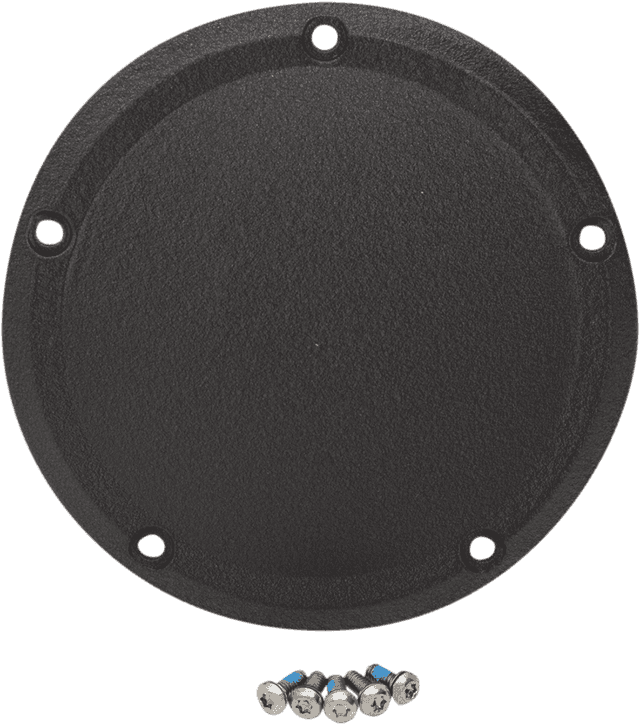 DRAG SPECIALTIES 1107-0558 Derby Cover - Wrinkle Black - 5 Hole - '15-'26 Harley-Davidson — image 2 of 2