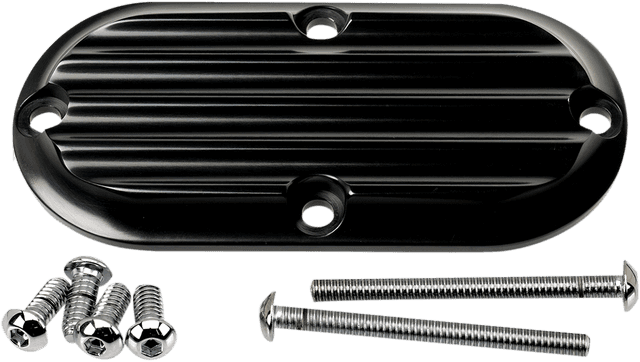 JOKER MACHINE 1107-0566 Inspection Cover - Finned - Black/Anodized