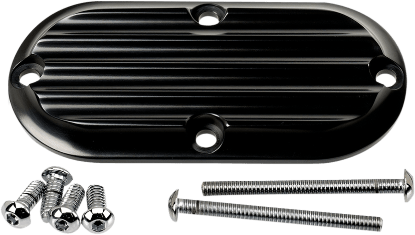 JOKER MACHINE 1107-0566 Inspection Cover - Finned - Black/Anodized