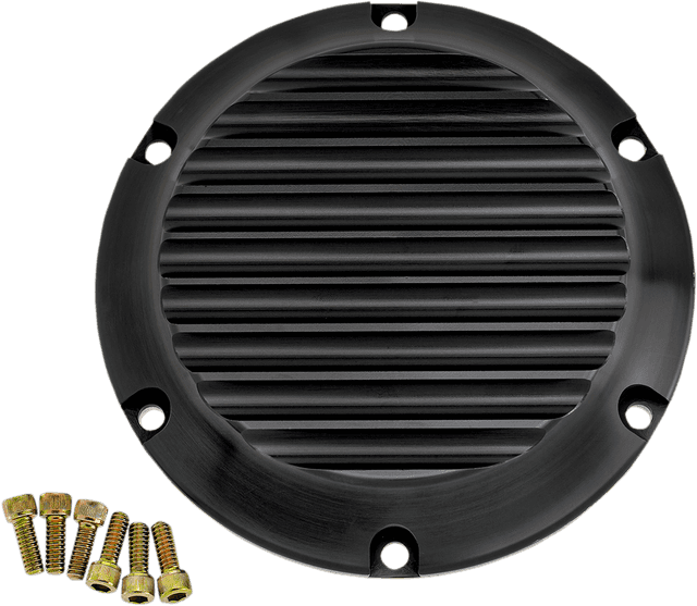 JOKER MACHINE 1107-0574 Derby Cover - Finned - Black/Anodized - 6 Hole — image 2 of 2