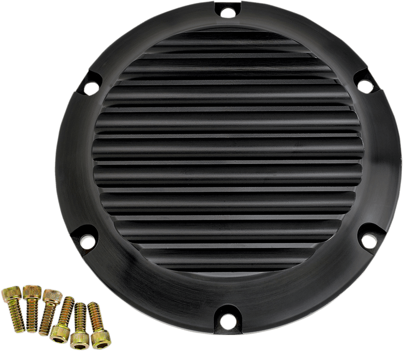JOKER MACHINE 1107-0574 Derby Cover - Finned - Black/Anodized - 6 Hole — image 2 of 2