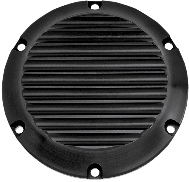 JOKER MACHINE 1107-0574 Derby Cover - Finned - Black/Anodized - 6 Hole — image 1 of 2