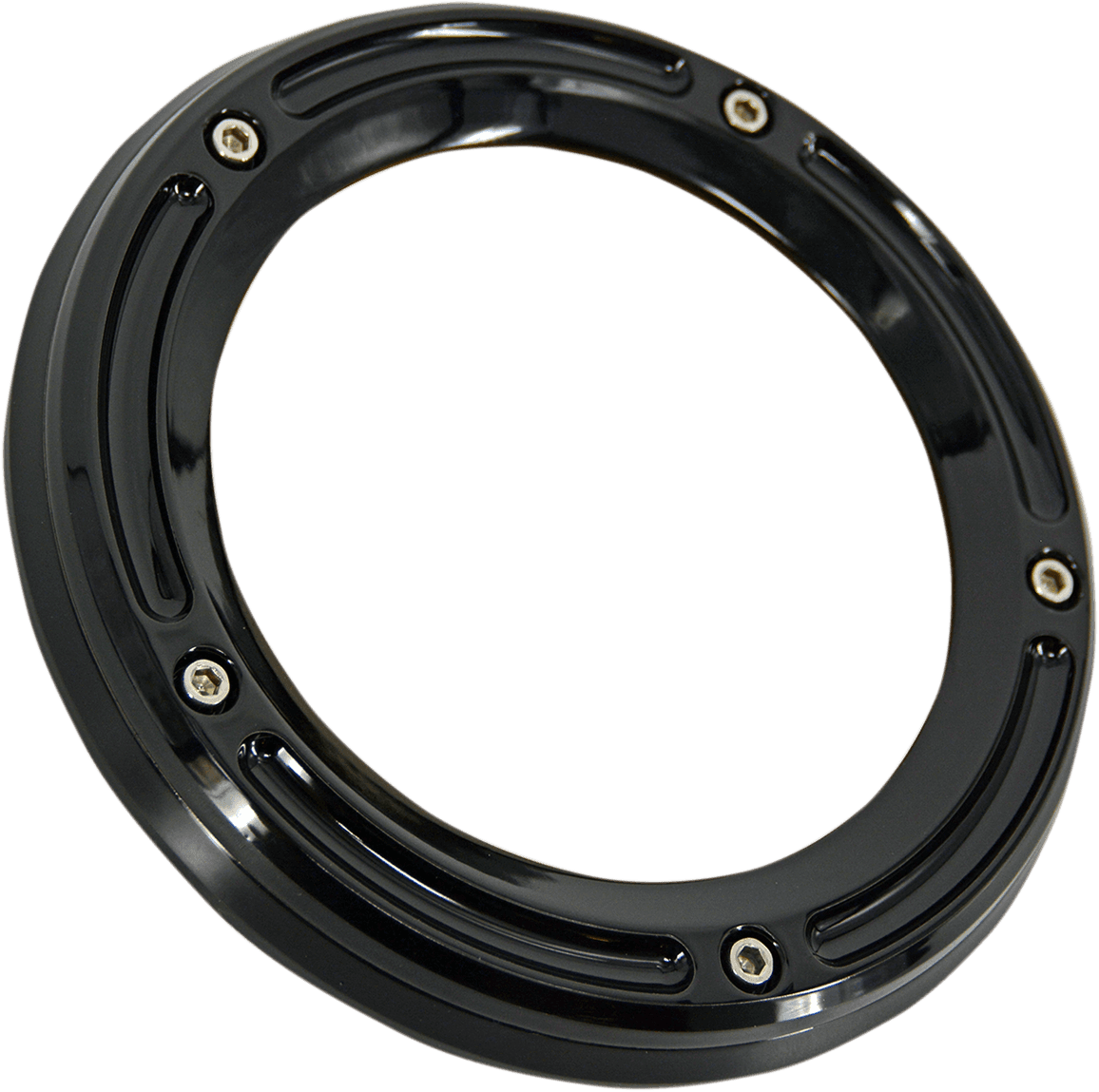 TRASK 1107-0640 Assault Derby Cover with Window - Gloss Black - Big Twin