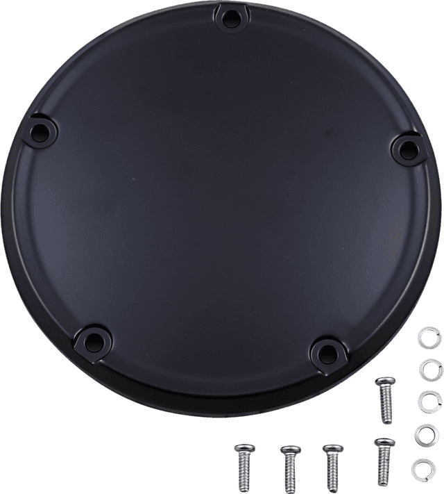 DRAG SPECIALTIES 1107-0659 Derby Cover - Matte Black - 5 Hole - '18-'26 Softail — image 2 of 2