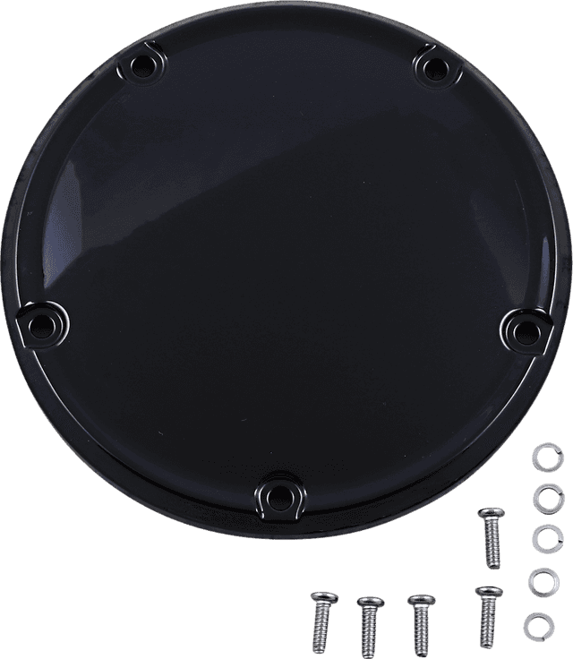 DRAG SPECIALTIES 1107-0660 Derby Cover - Gloss Black - 5 Hole - '18-'26 Softail — image 2 of 2