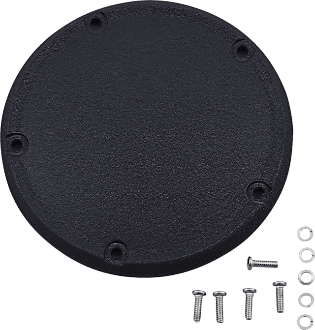 DRAG SPECIALTIES 1107-0661 Derby Cover - Wrinkle Black - 5 Hole - '18-'26 Softail — image 2 of 2