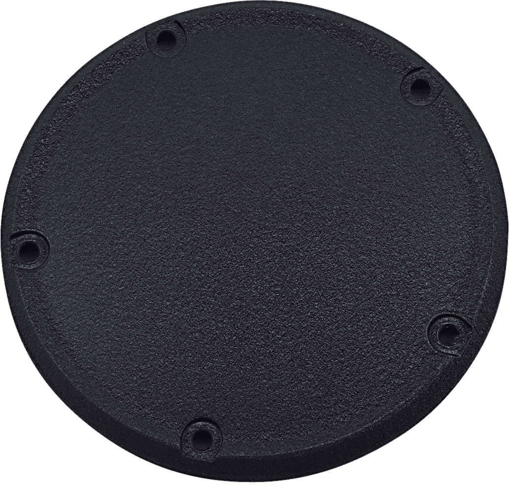 DRAG SPECIALTIES 1107-0661 Derby Cover - Wrinkle Black - 5 Hole - '18-'26 Softail