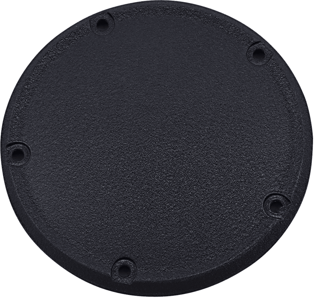 DRAG SPECIALTIES 1107-0661 Derby Cover - Wrinkle Black - 5 Hole - '18-'26 Softail