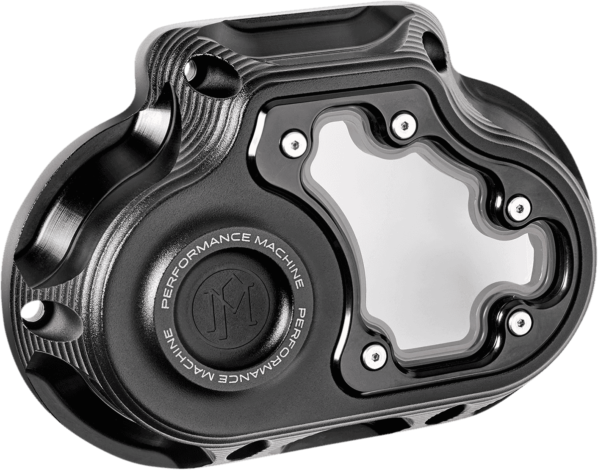 PERFORMANCE MACHINE (PM) 1107-0678 Transmission Side Cover - Vision - Black Ops™ - M8 Softail