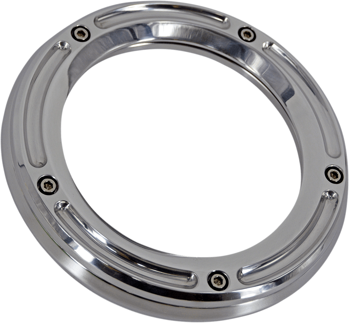 TRASK 1107-0684 Assault Derby Cover with Window - Chrome - Softail