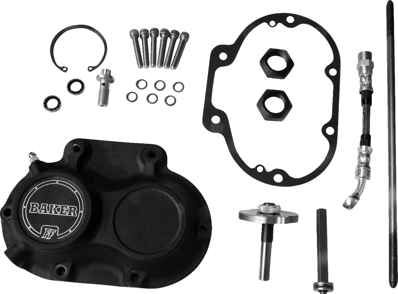 BAKER DRIVETRAIN 1107-0728 Transmission Side Cover Assembly - Function-Formed™ - Black - M8