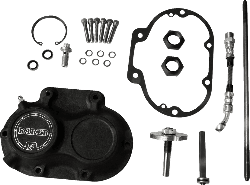 BAKER DRIVETRAIN 1107-0728 Transmission Side Cover Assembly - Function-Formed™ - Black - M8