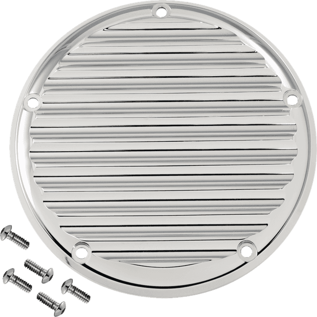 JOKER MACHINE 1107-0737 Derby Cover - Finned - Chrome - 5 Hole