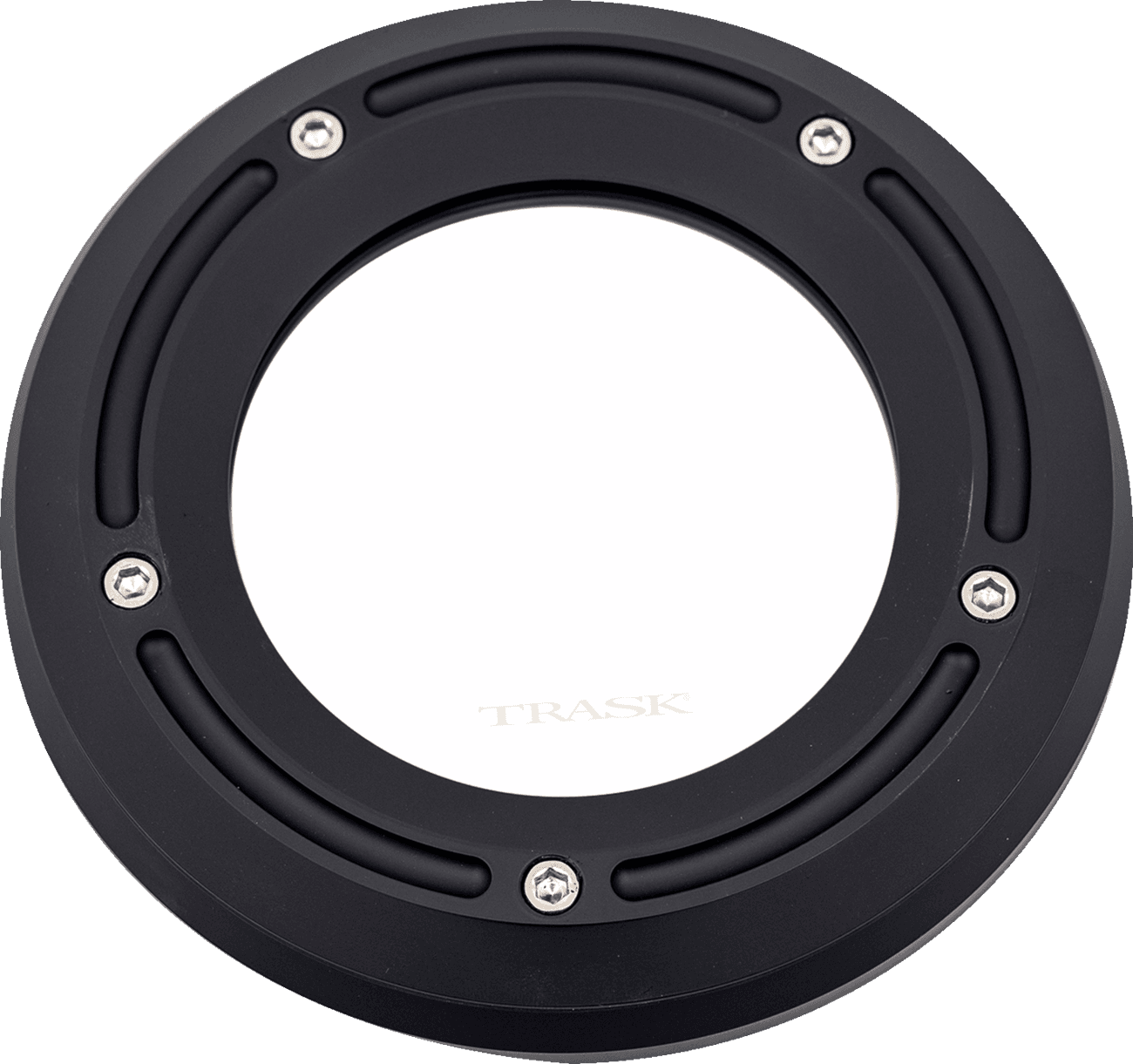 TRASK 1107-0754 Assault Derby Cover with Window - Matte Black - Softail
