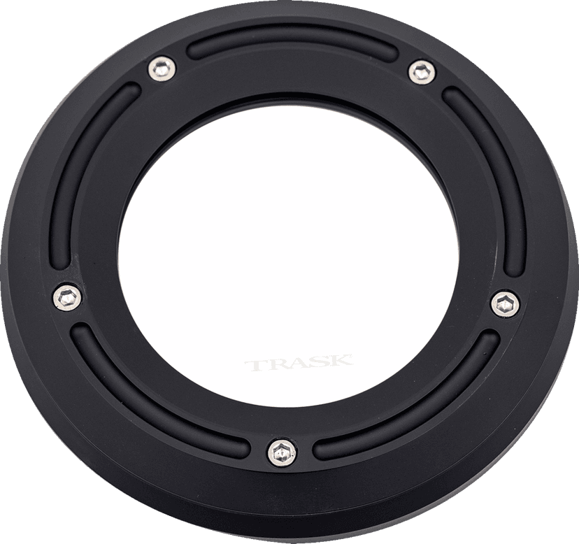 TRASK 1107-0754 Assault Derby Cover with Window - Matte Black - Softail